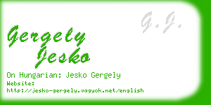 gergely jesko business card